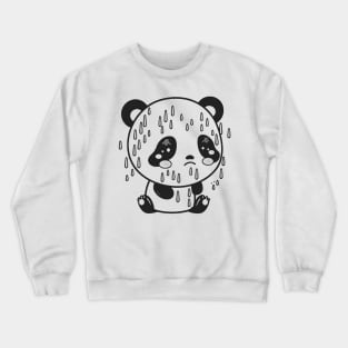 Cute Sad Little Crying Panda Crewneck Sweatshirt